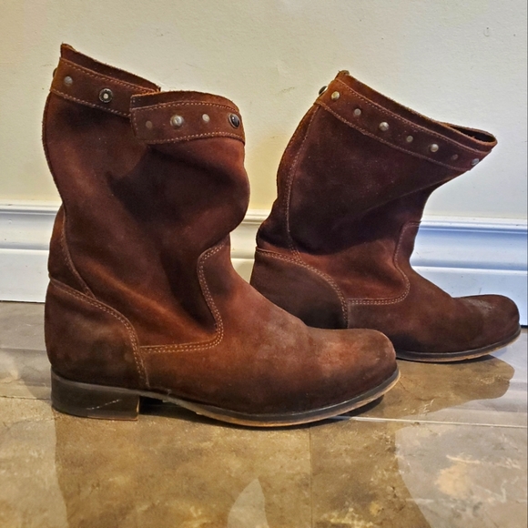 Diesel Boots, Size 37, Dark Brown Suede - Picture 1 of 5